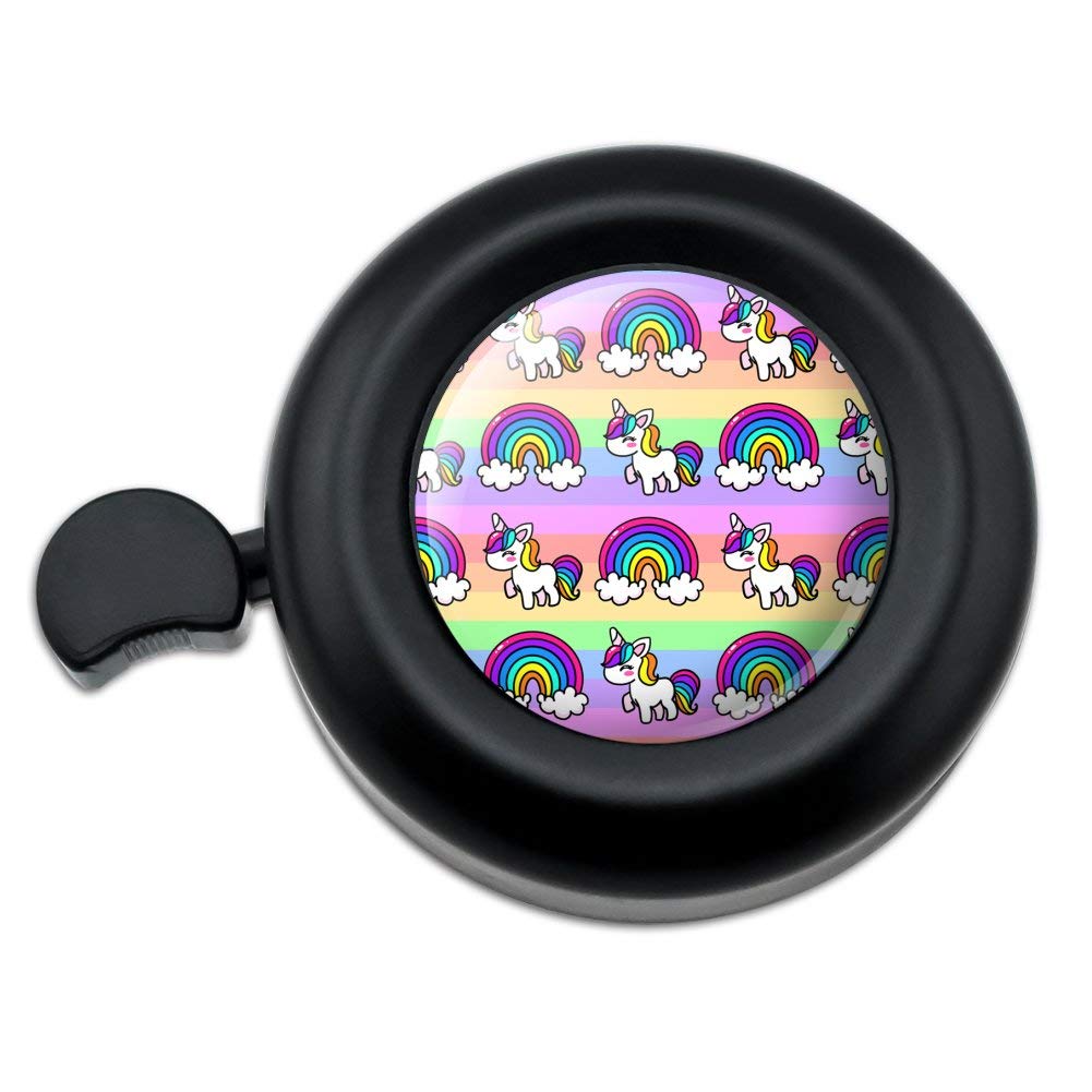 GRAPHICS & MORE Cute Kawaii Rainbow Unicorn Pattern Bicycle Handlebar Bike Bell