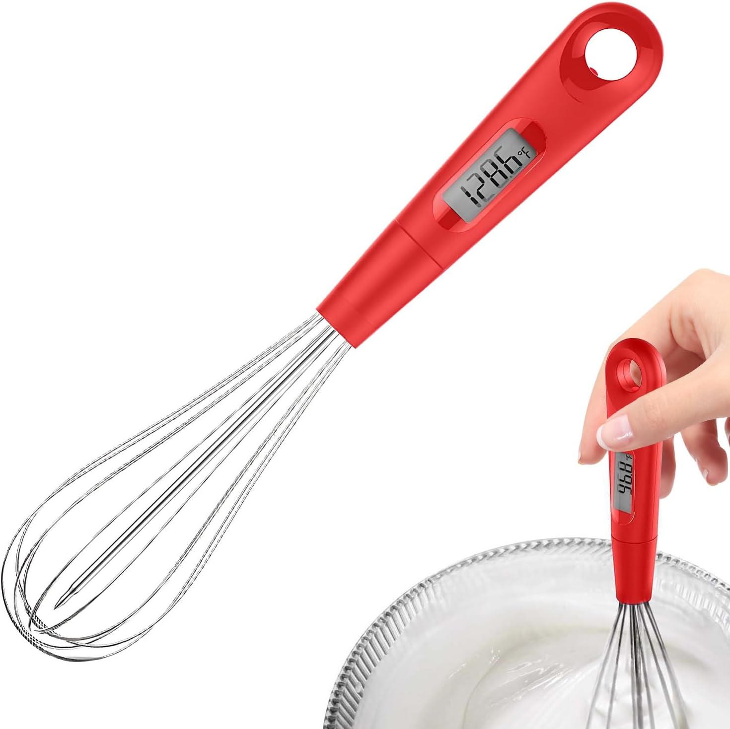Egg Beater – 2 in 1 Precision Manual Heat Resistant – Egg and Kitchen Mixer – for Baking, Sweets, Cakes, Candy, Sauces and Preparation