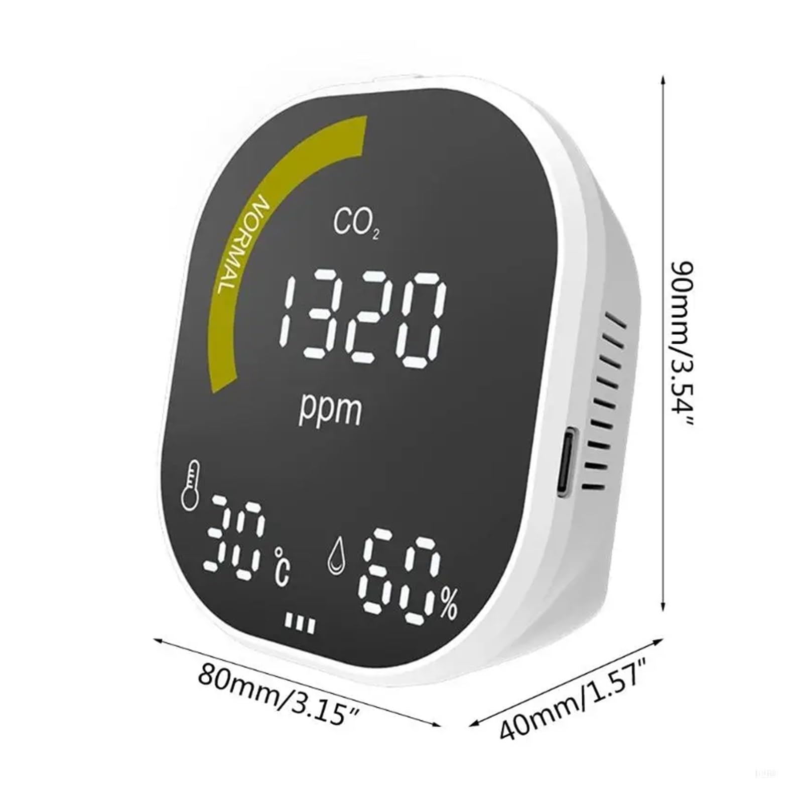 Monitor de co2, Medidor de concentración dióxido Carbono F26C, Sensor NDIR, Monitor infrarrojo CO2, Detector Calidad del Aire, Instrumento portátil inspección para el hogar
