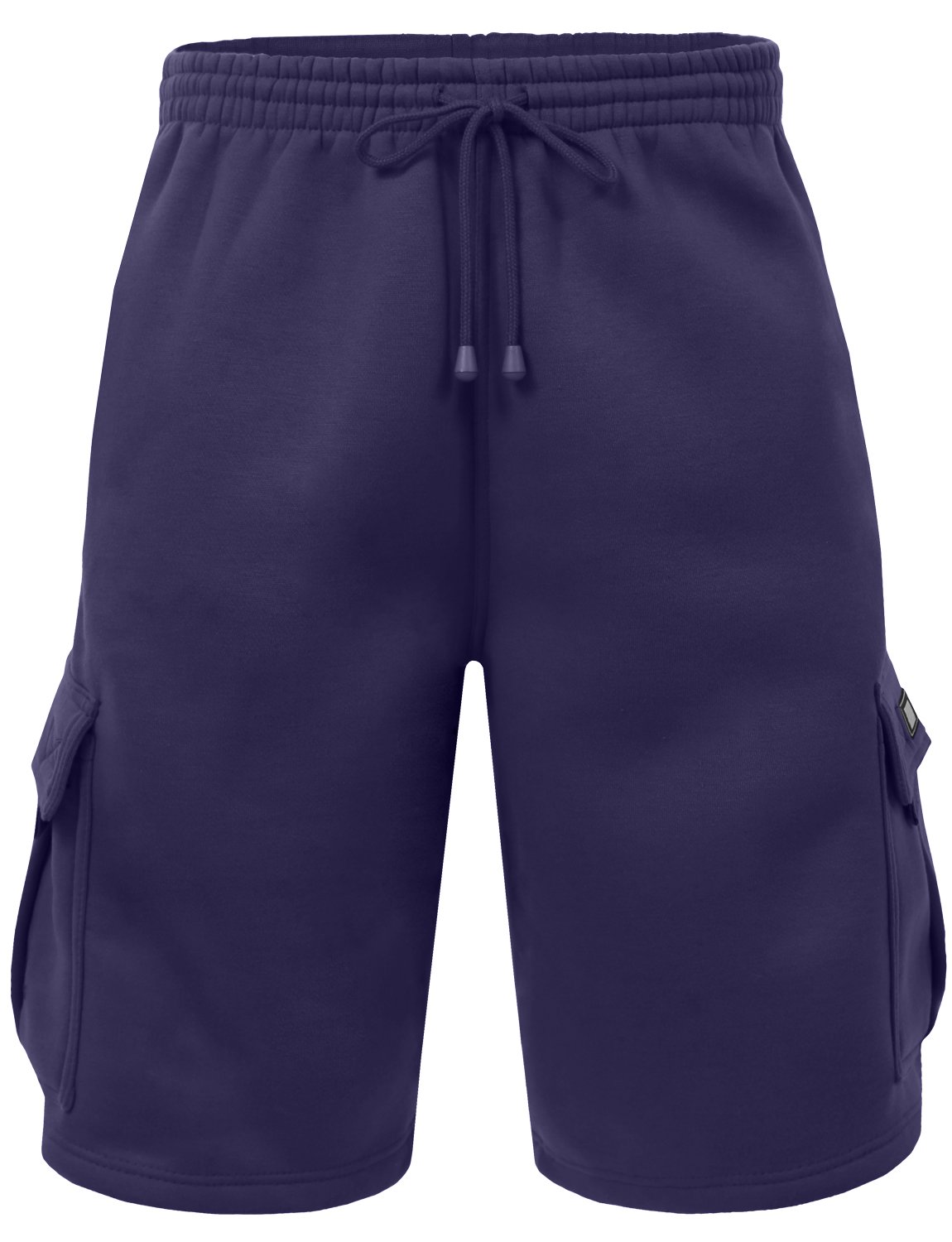 NE PEOPLE Mens Active Comfy Workout Gym Elastic Drawstring Fleece Cargo Sweat Shorts (M-7XL)