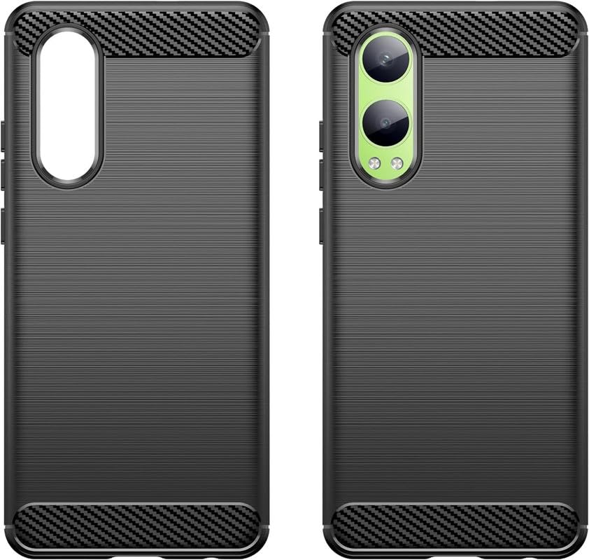Image of NPRC Hybrid Ultra Slim Protective Case TPU Non-Slip Carbon Fiber Texture Shockproof Case Cover for Oneplus nord CE 4 LITE - Black