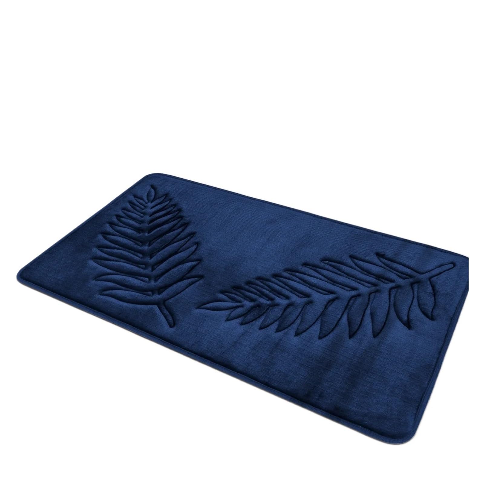Tapis de salle de bain absorbant antidérapant bleu contre les sols humides