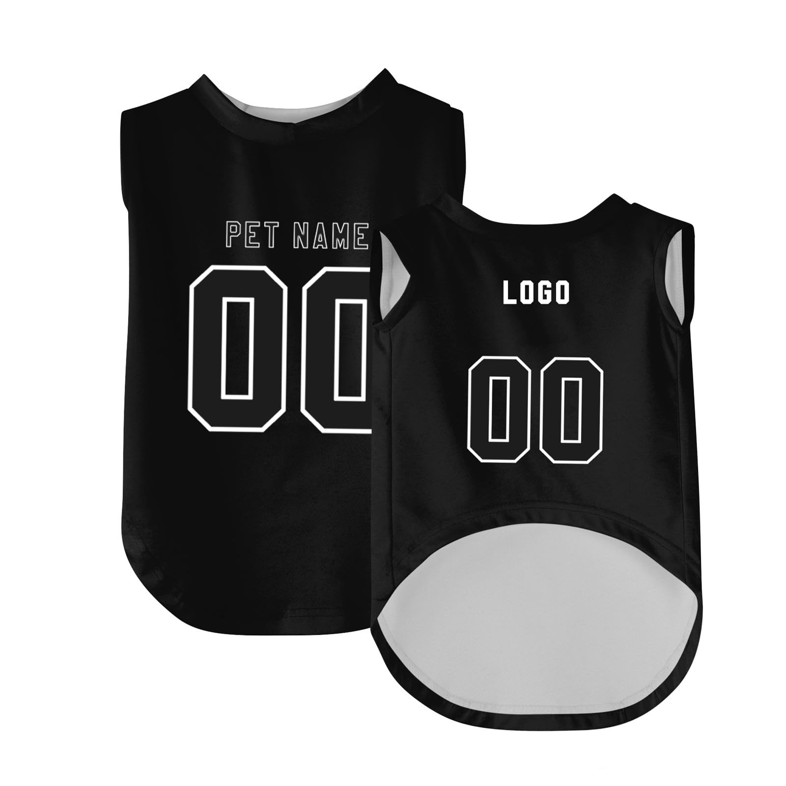Custom Dog Tank Top Sleeveless Football Tee, Dog Football Jersey with Name Number Logo, Personalized Sports Fan Pet Jerseys Clothes for Small Medium Large Cat Dog Pet