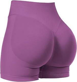 VOYJOY Women Workout Impact Shorts 2.5"/ 3.6"/ 4.5"/ 6" Scrunch Butt Lifting Gym Seamless Booty Biker Shorts