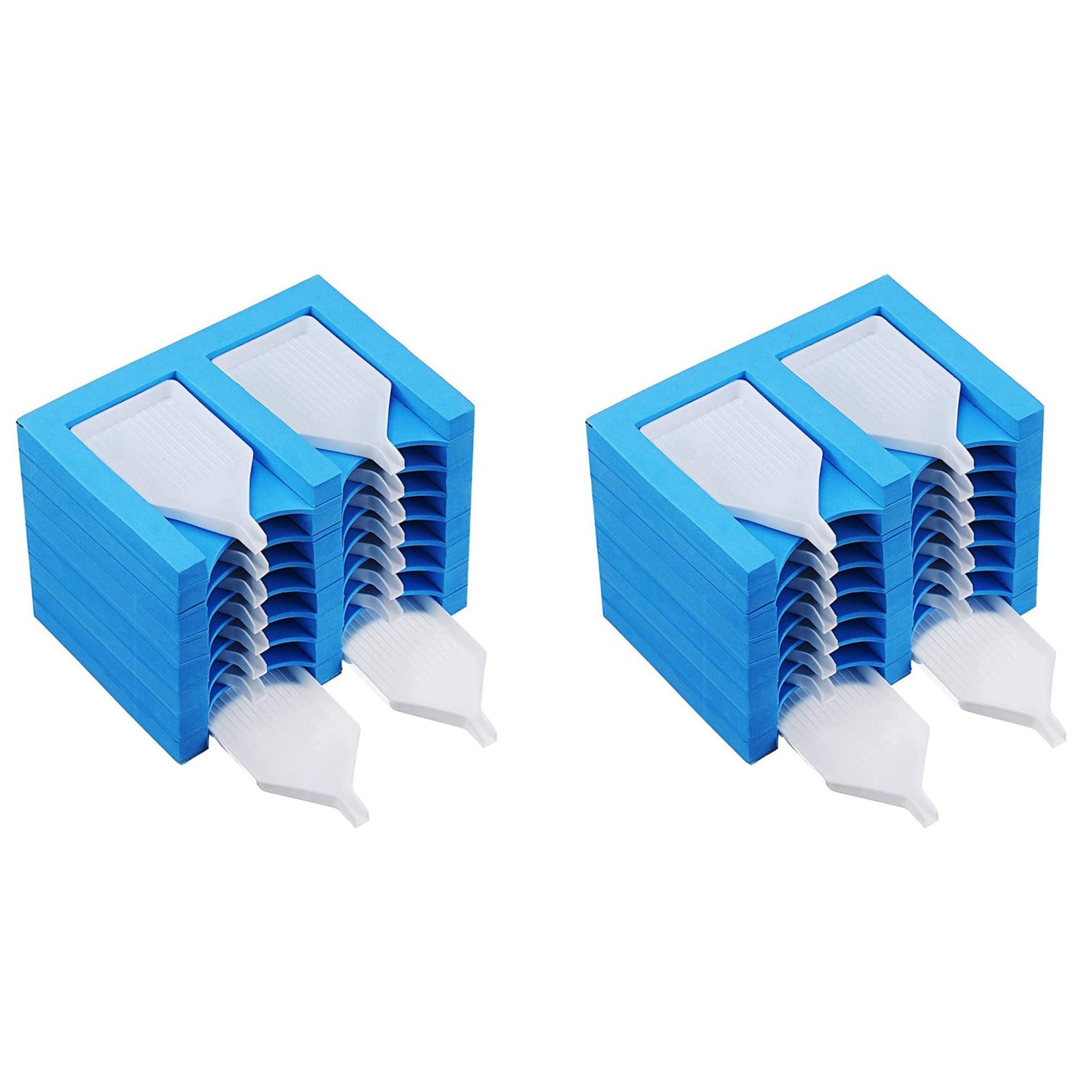 Hndhbfgrt 2X 16 Slots Painting Tray Organizer Painting Accessories Tray Painting Tools Kits Organizer Blue