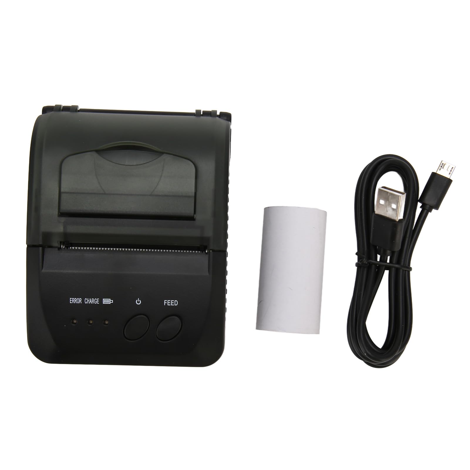 Bluetooth-Belegdrucker, 58 Mm -Thermodrucker BT4.0, Desktop-Etiketten-POS-Drucker, USB, Tragbar, 90 Mm/s, 203 DPI, Persönlicher Rechnungsdrucker für Büro, Restaurant, Hotel
