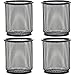 Lorell Black Mesh/Wire Pencil Cup Holder 3.5" x 3.9" - Steel - 1 - Black, 4 Packs