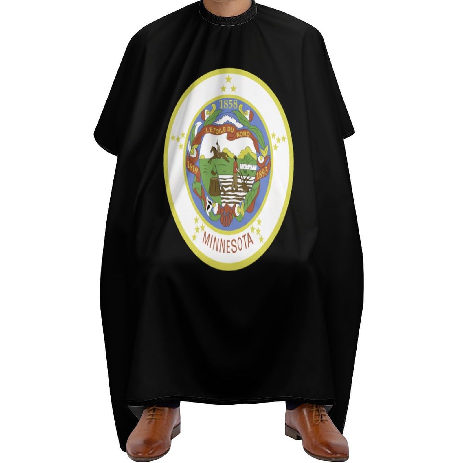 Minnesota Flag Hair Cutting Cape for Men Women Waterproof Barber Cape Adjustable Salon Haircut Capes