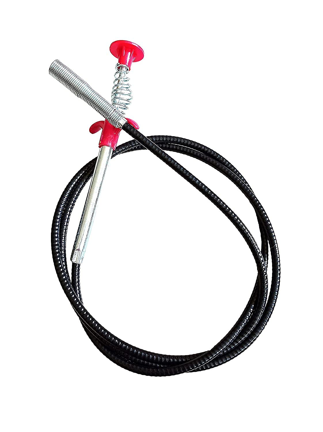 Drain Pipe Cleaning Spring Stick – 5ft (160cm) Flexible Hair Catcher Claw, Sink & Sewer Clog Remover, Retractable Grabber Pickup Tool for Basin, Bathroom & Kitchen (Black) (1PCS)-image-24