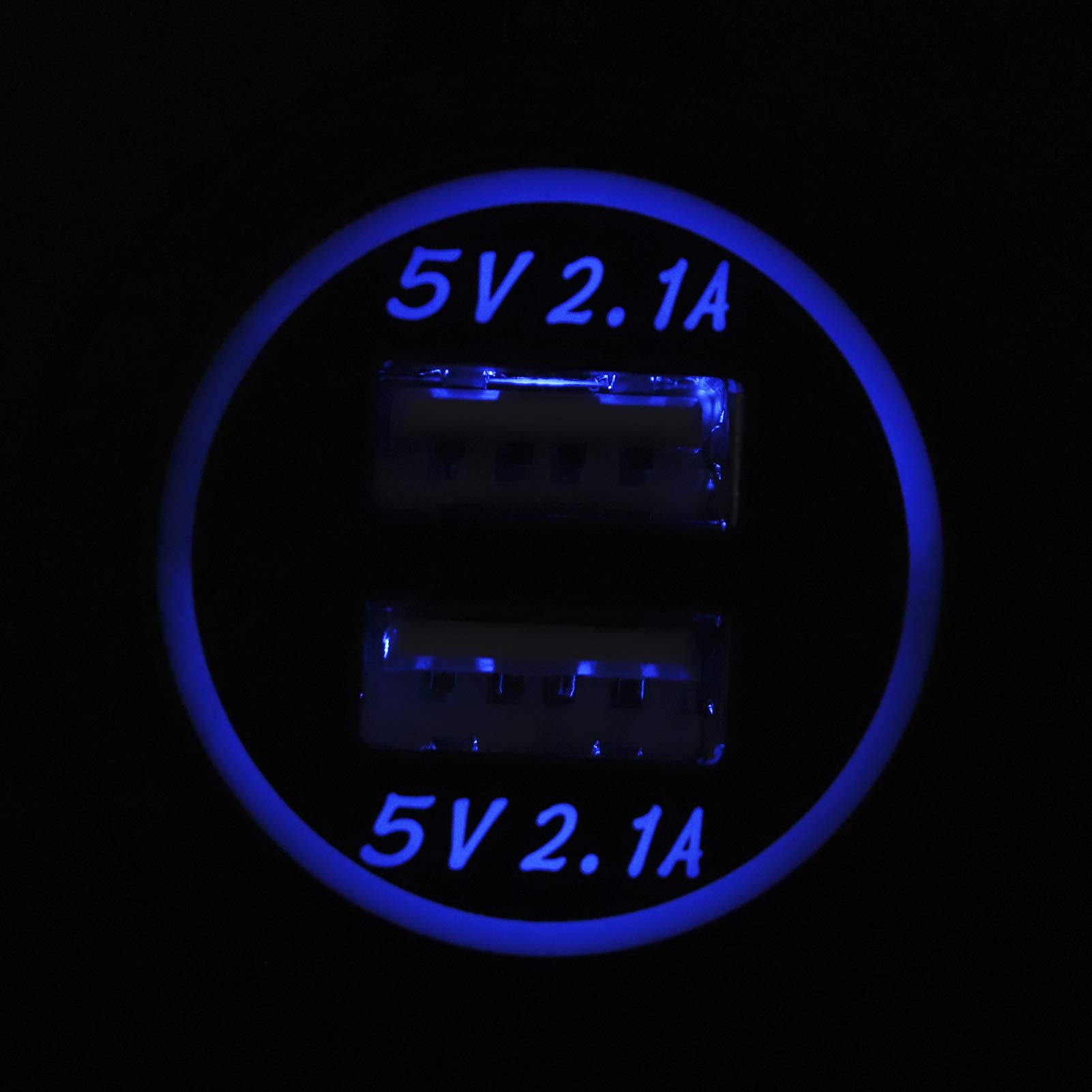 aqxreight - Pannello Interruttori a Bilanciere, Presa 12V Display Tensione Doppia Porta USB Pannello Interruttori a Bilanciere Impermeabile 4 Gang per