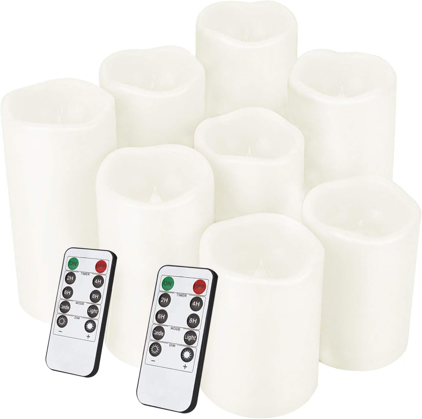 Amazon.com: salipt Flameless Candle, LED Waterproof Candles Set of 8 (D ...