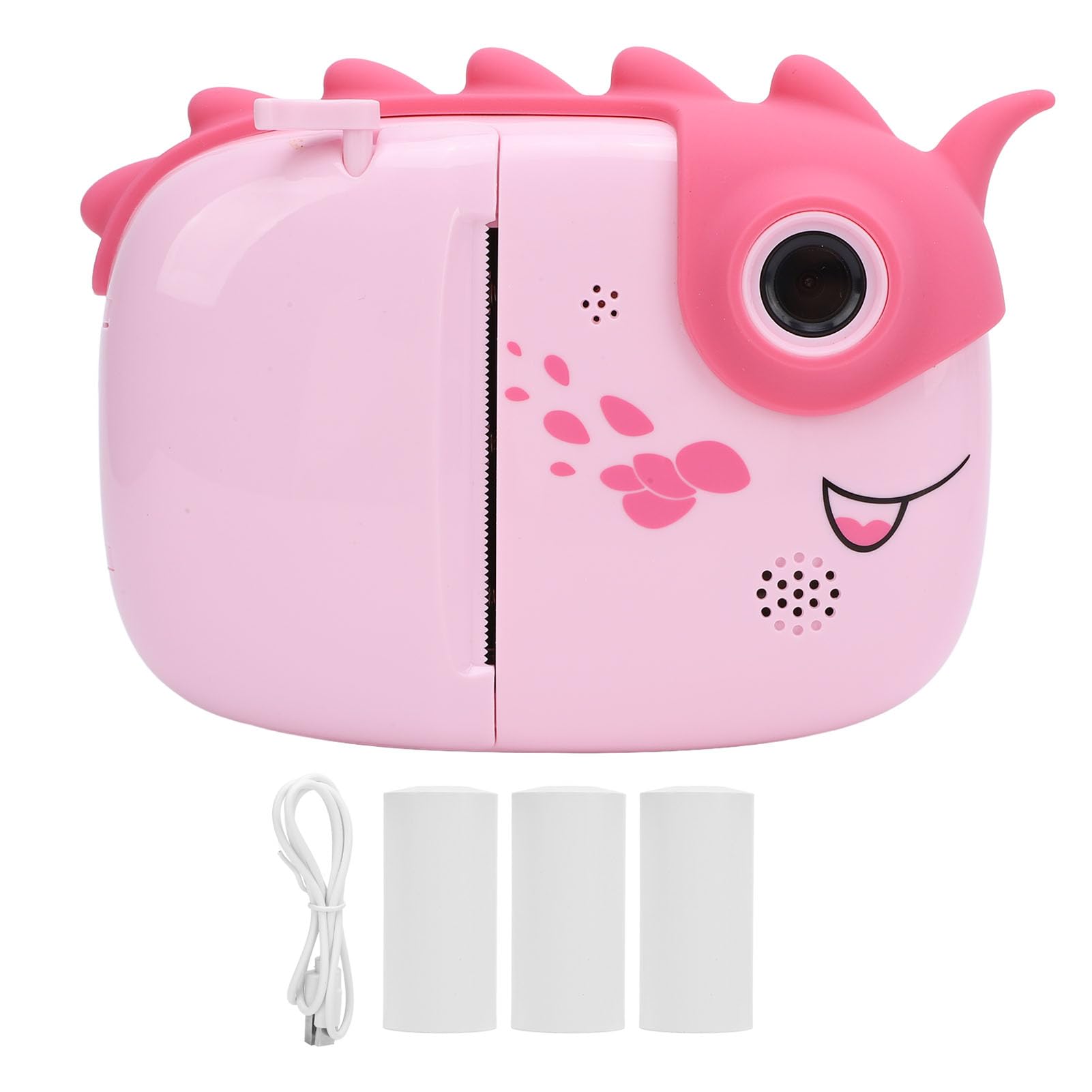 Fotocamera a Stampa Istantanea, Fotocamera Digitale per Selfie con Doppio Obiettivo Anteriore Posteriore, Fotocamera Digitale 1080P 48MP con Touch Screen IPS da 3 Pollici, Regali
