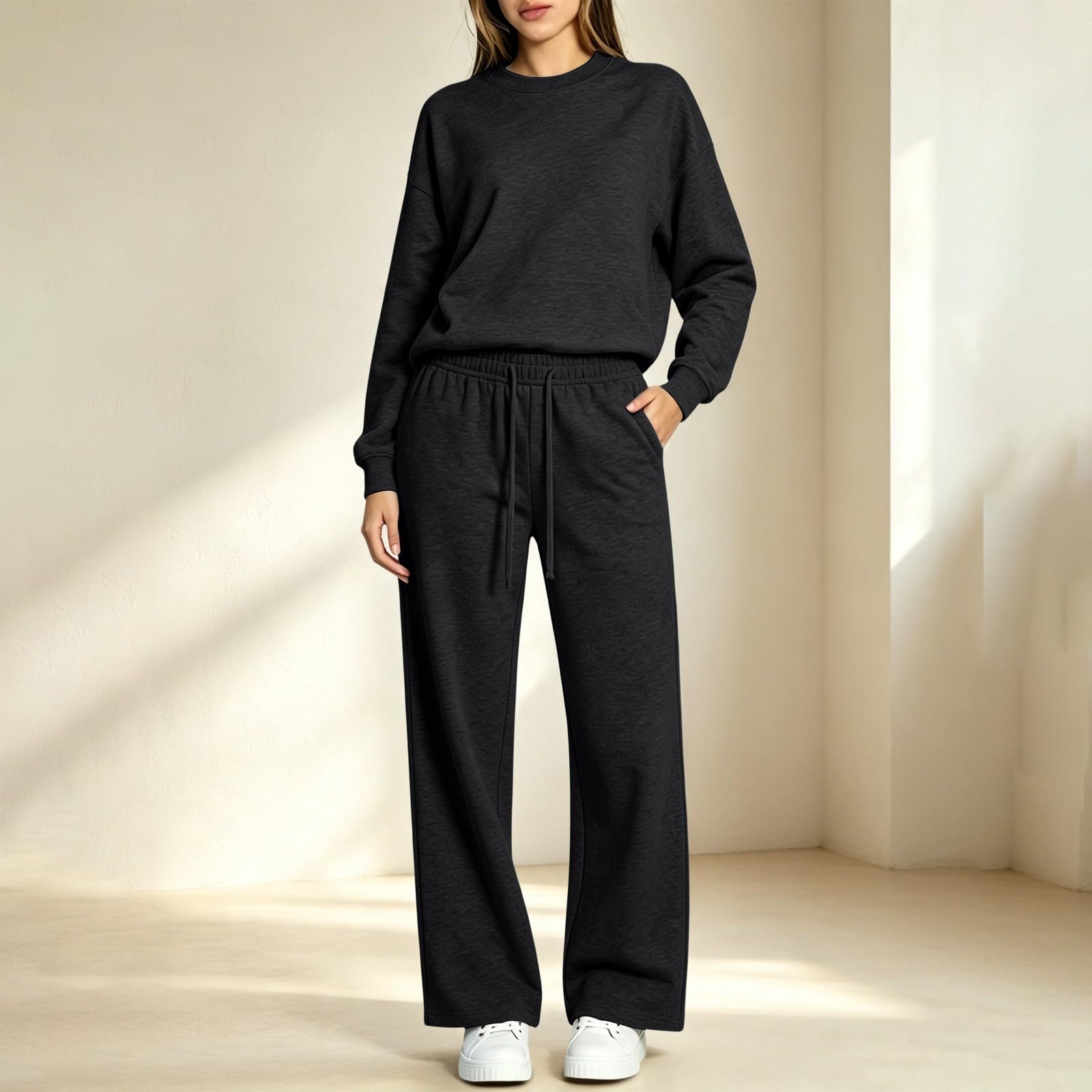 Conjunto de chándal para mujer de gran tamaño, traje deportivo para mujer