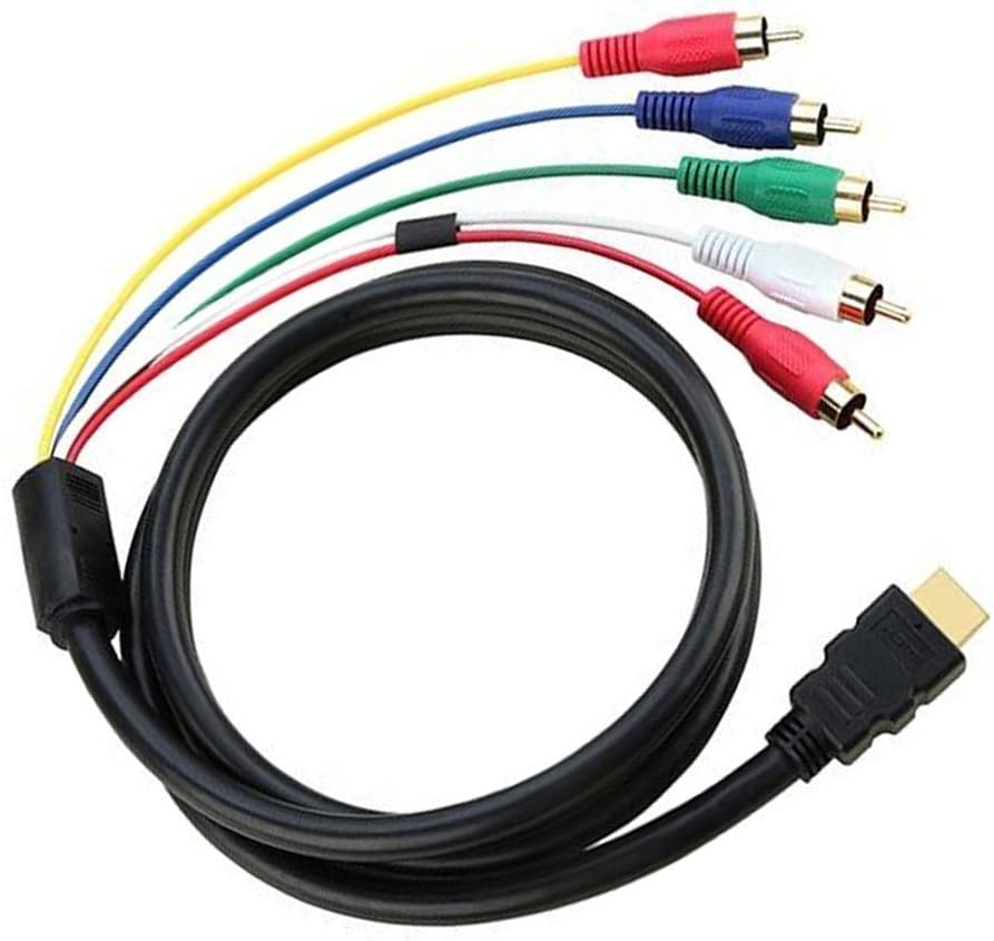 DSHS HDMI to RCA Cable for HDTV Plasma TV/Converter Adapter Cable, Black