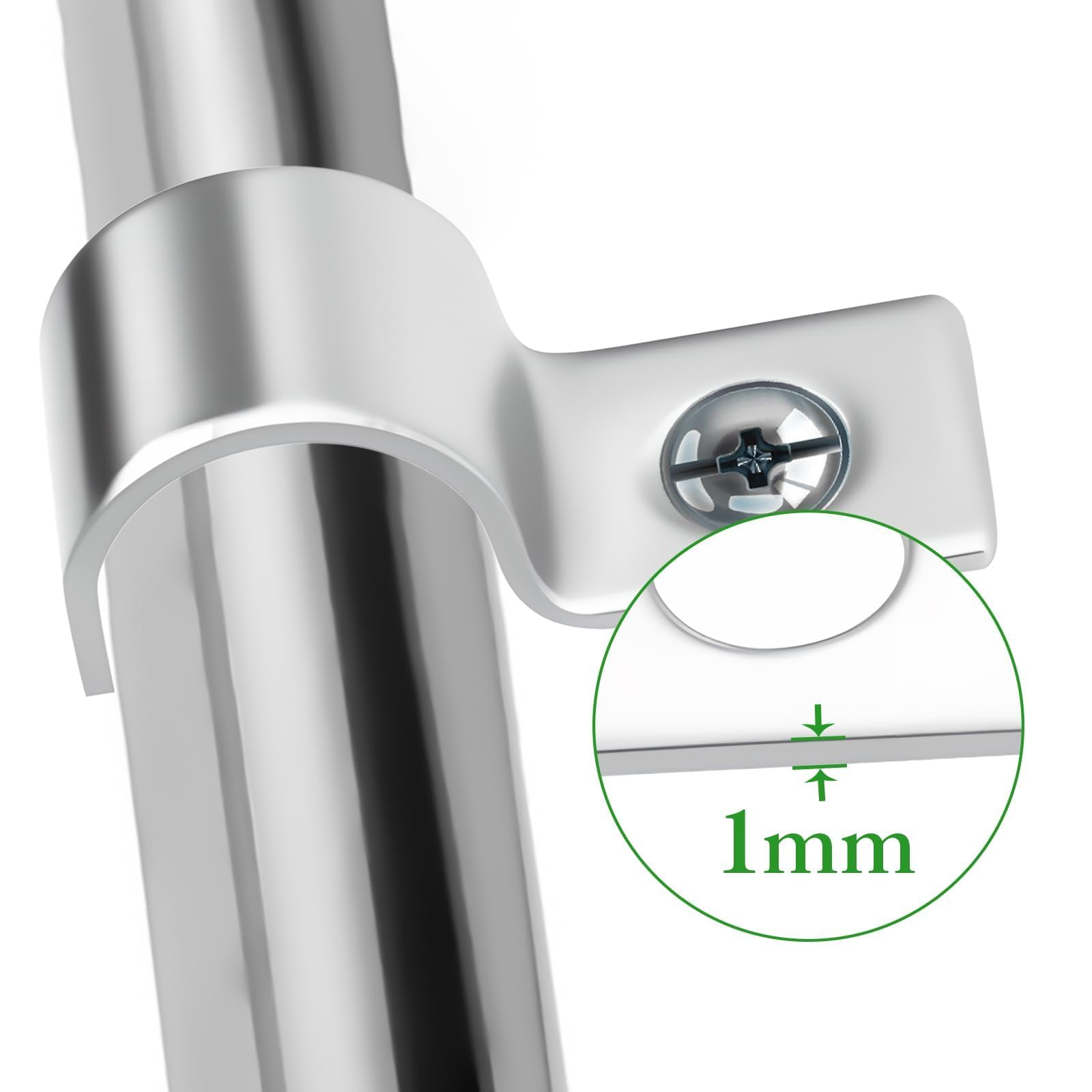 30 Morsetti Per Tubi In Acciaio Inox - Foro Singolo, Diametro 15-16 Mm, Per Fissaggio Cavi E Tubi