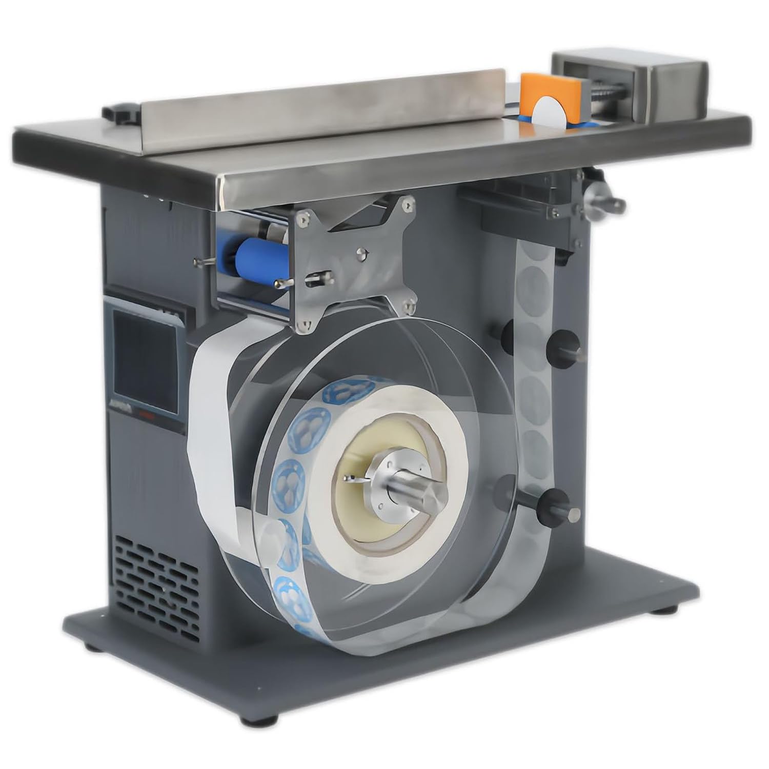 Etichettatrice per Angoli a 90°, Etichettatrice semiautomatica a 90°, Applicatore di Etichette per Angoli a 90°, Etichettatrice semiautomatica Regolabile, Touch Screen Digitale 20-50mmLabel