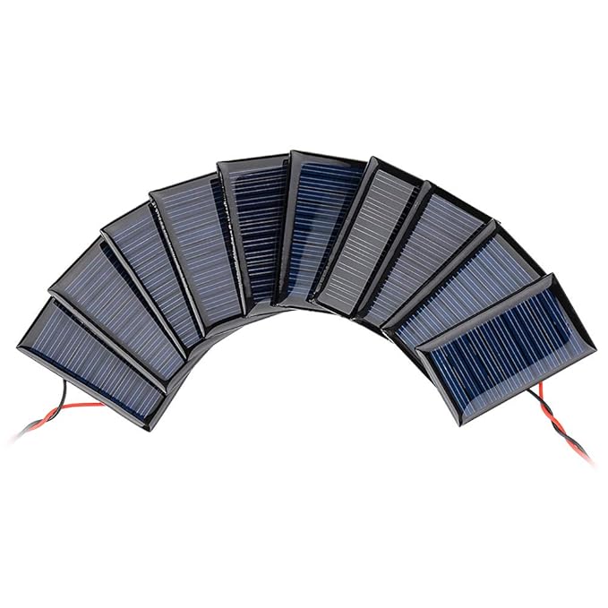 10Pcs 5V 30mA Mini Solar Panels for Mini Solar Cells DIY Electric Toy Materials Photovoltaic Cells