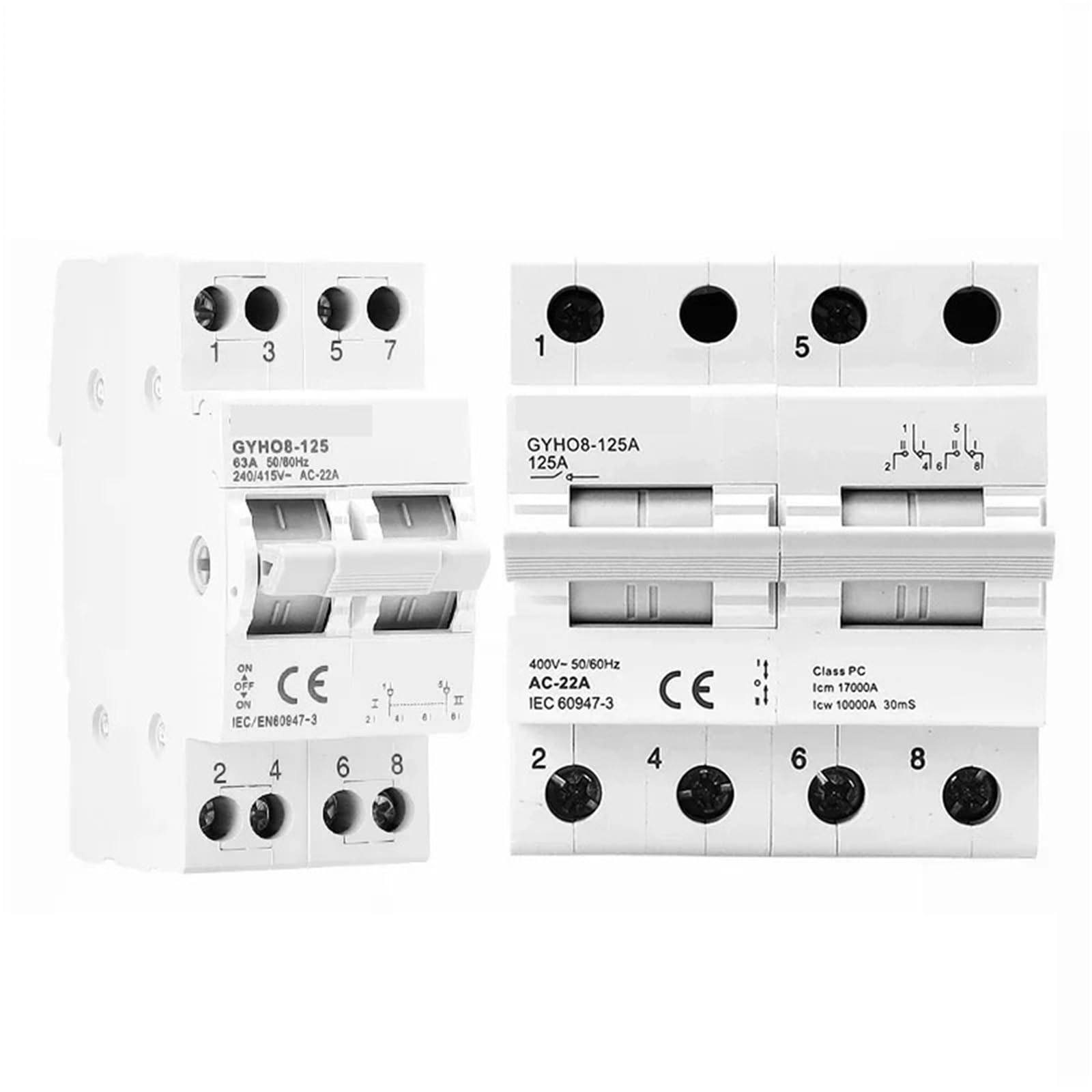 Isolateur AC 2P 40A interrupteur sectionneur modulaire de tableau électrique - 4