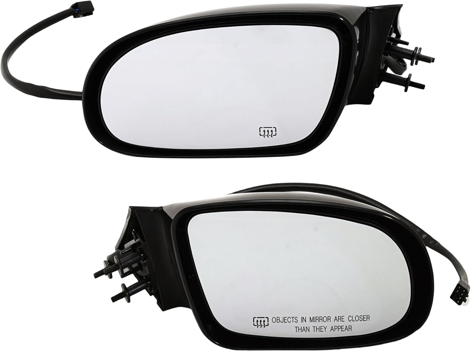 JC Whitney Driver & Passenger Side Power Heated Mirrors for Chevrolet Caprice Impala Buick Roadmaster Cadillac Fleetwood 1995-1996 Paintable