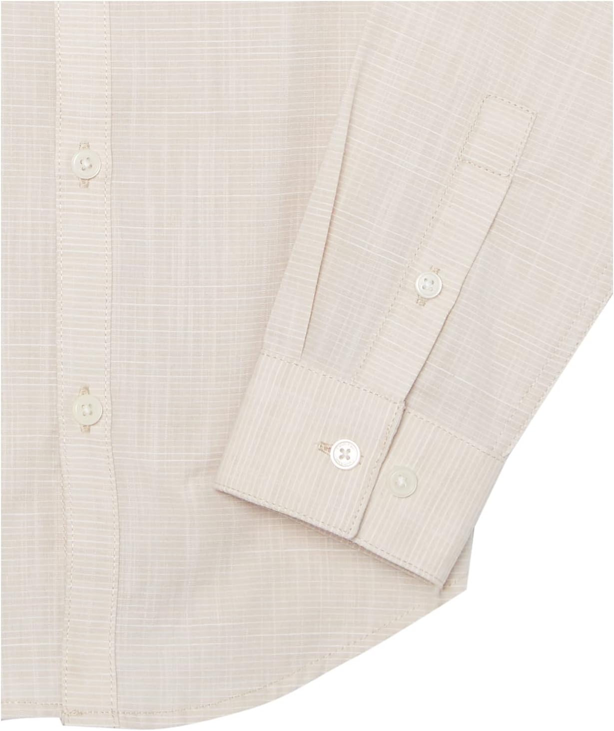 Calvin Klein Boy's Long Sleeve Slub Dress Shirt, Button-down Style with Banded Collar, Cuffs & Shirttail Hem