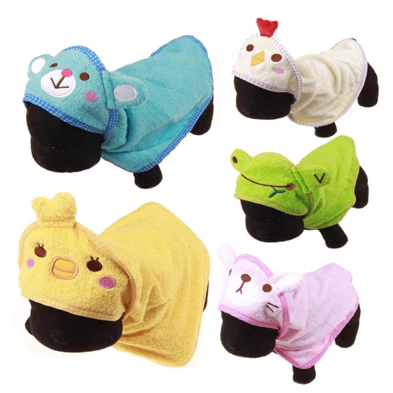 FRCOLOR 2 Toallas de baño para Mascotas, Albornoz para Gatos, Toalla de baño de Microfibra, Toalla de Secado para Perros, paños absorbentes, Albornoces para Mascotas, Toallas de baño de Microfibra, t