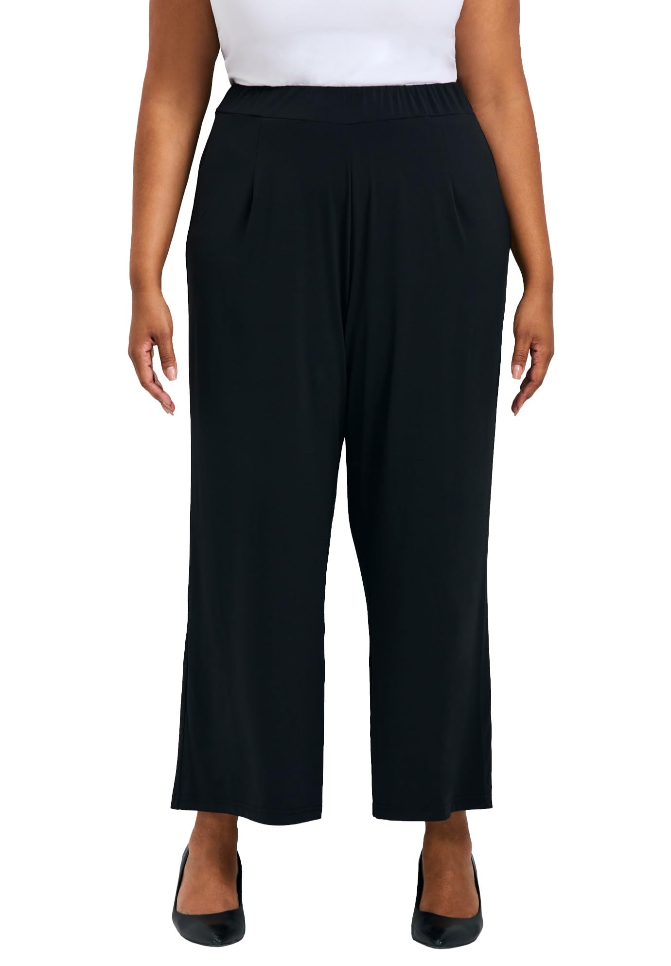 Avenue Womens Plus Size Audrey Wide Leg Pant