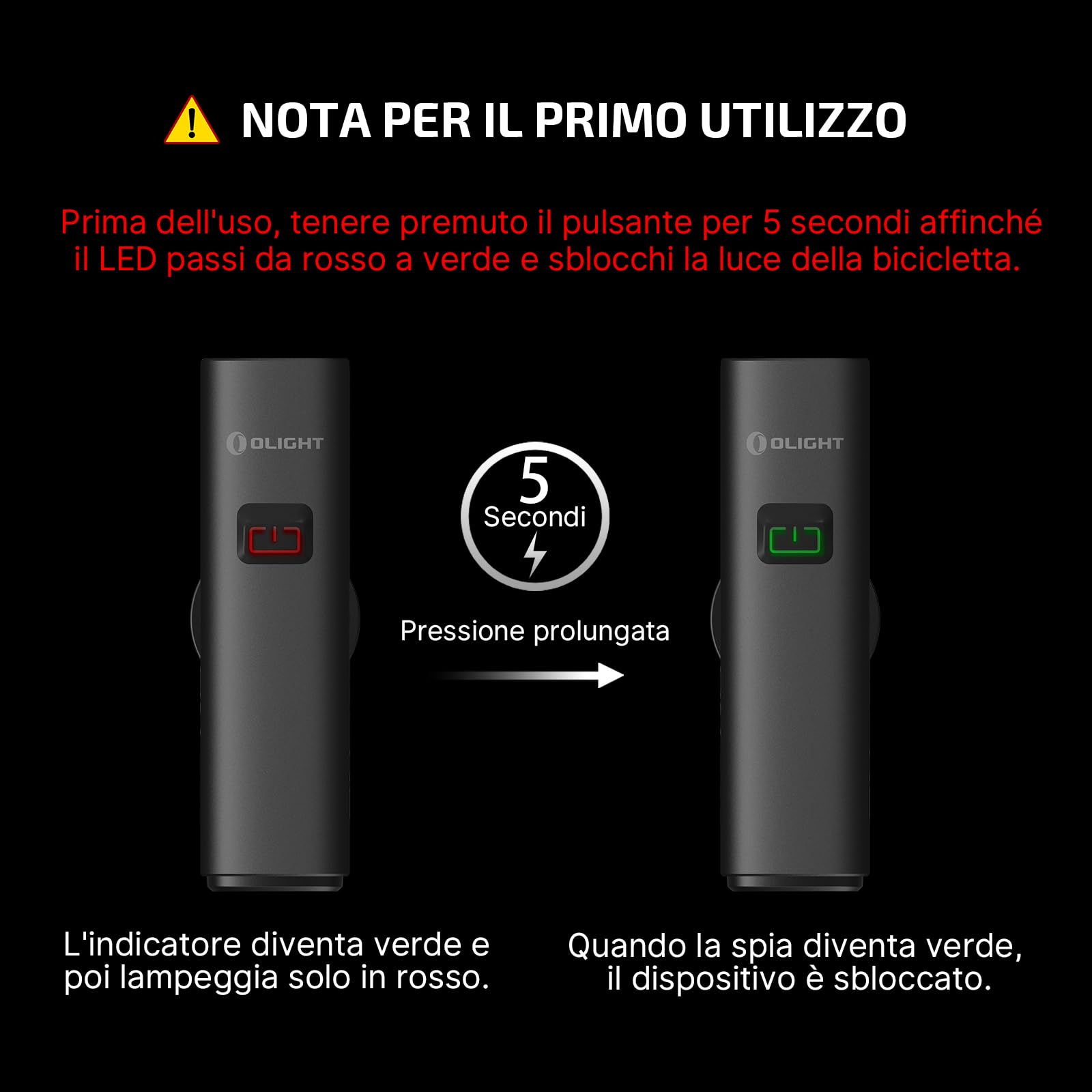 OLIGHT RN 400 Luce Bici Luce Anteriore della Bicicletta, Bici fari 400 Lumen Ricaricabile Impermeabili IPX7 Luci Bici, Luce Bici Anteriore 5 Modalità Super Luminoso Led Ciclo Faro per Bici Strada