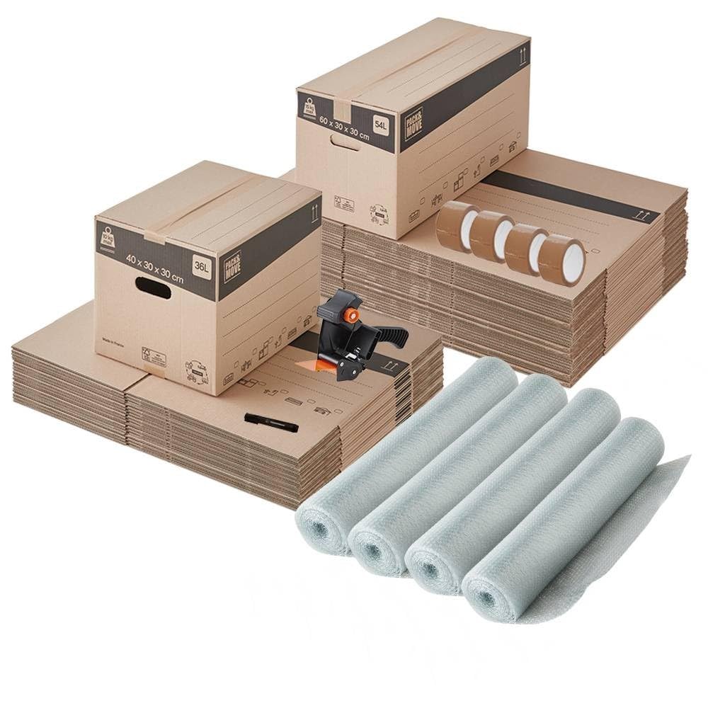 Pack and Move – T5/T6-Umzugsset + schwarzer Marker und 4 Klebstoffe im Angebot