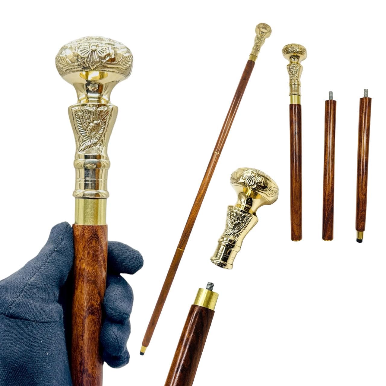 Handmade Wooden Foldable Walking Stick-image-5
