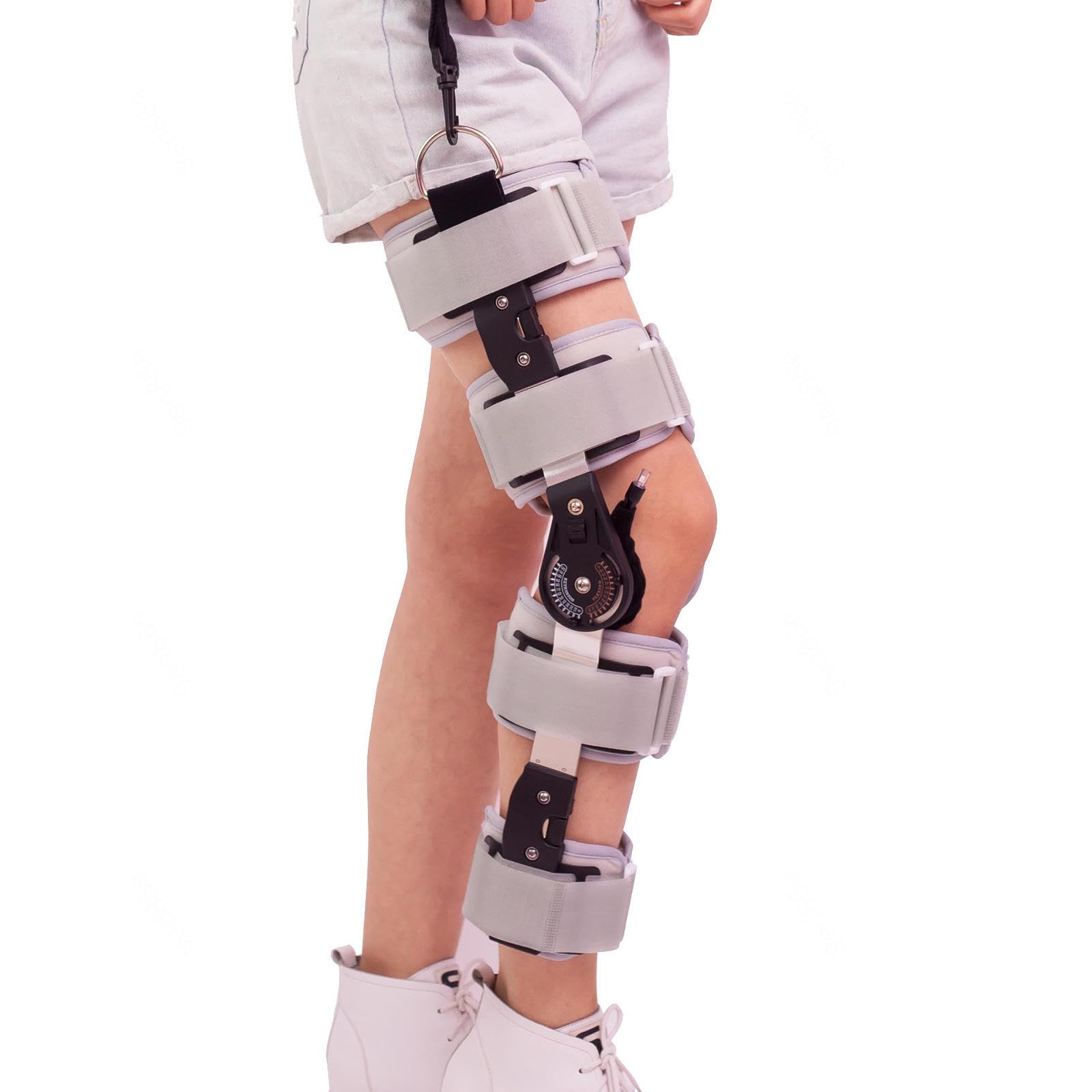 Rodillera con Bisagras Unisex, Lesiones Menisco, Lesiones Ligamentos, Rodillera Soporte Dolor Artritis, Ajuste Ángulo Tamaño Rodillera, Promueve Recuperación Pierna