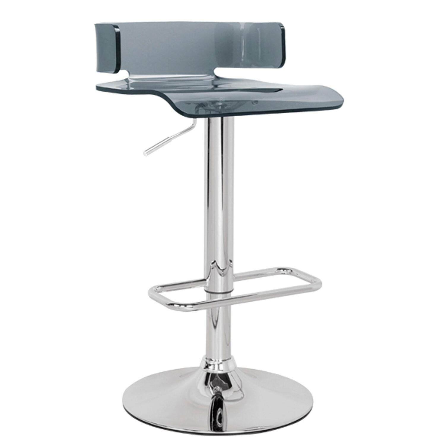 Photo 1 of ***MISSING HARDWARE***ACME Furniture Rania Adjustable Stool with Swivel, Gray & Chrome