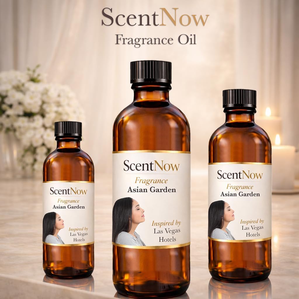 ScentNow Asian Garden Fragrance Oil – Las Vegas Hotel-Inspired Scent for Home Diffusers & Cold Air Machines, Candle Making & Soap Crafting (4 Fl Oz (Pack of 1))
