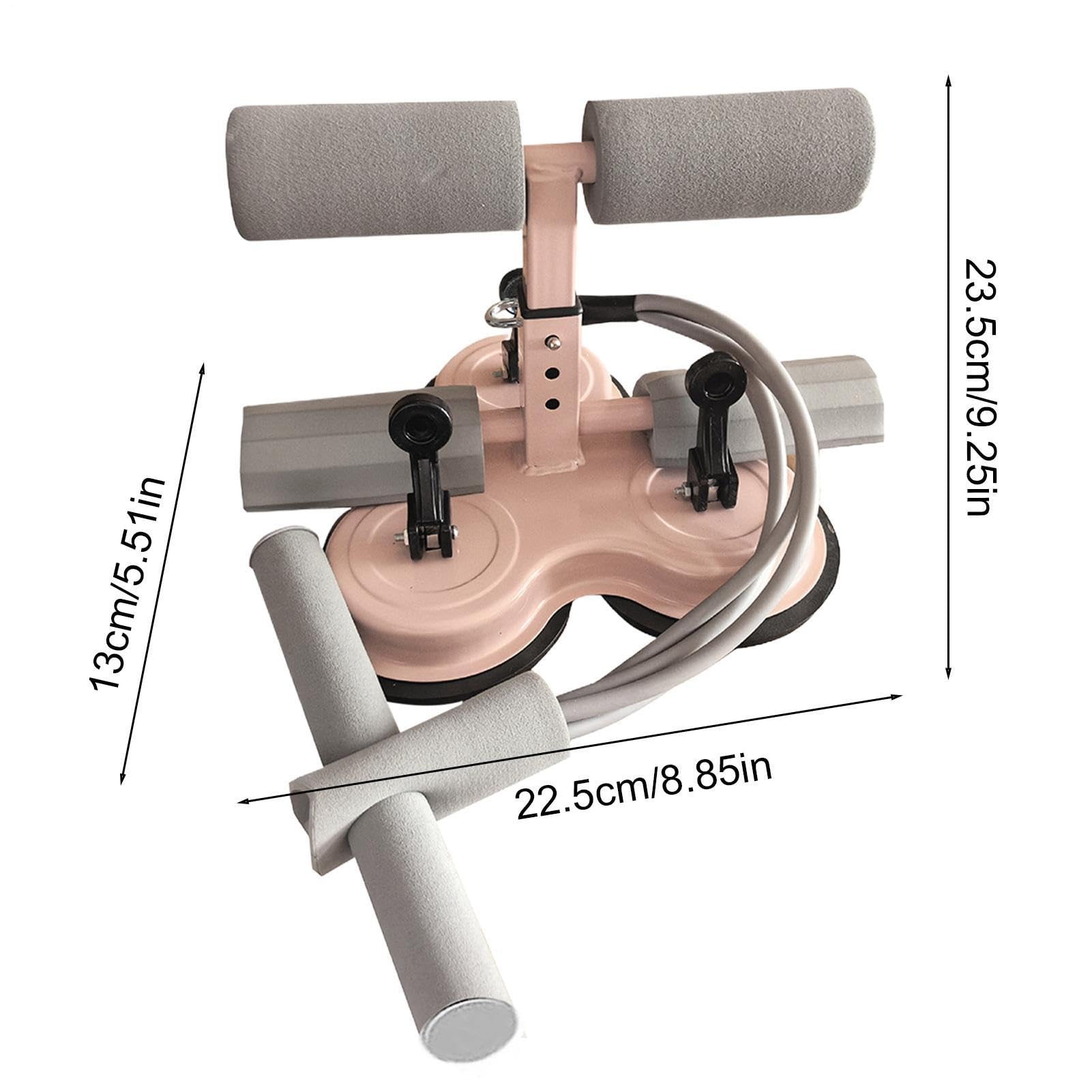 Ab Machine for Home – przenośny przyrząd do ćwiczeń, antypoślizgowy sprzęt z przyssawką z ergonomicznym podparciem, trenażer spalania tłuszczu z fitness wewnątrz i na zewnątrz, maszyna do treningu