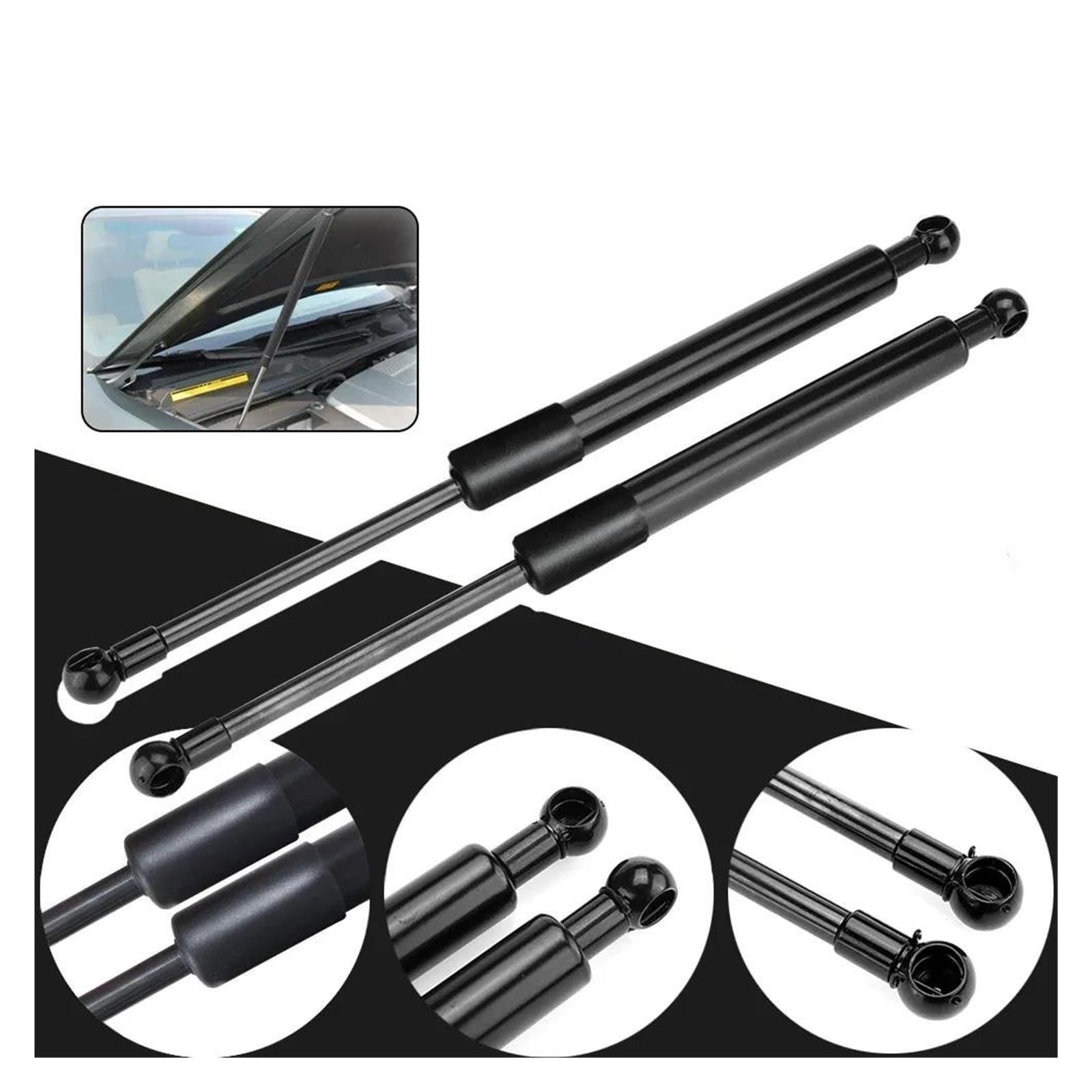 Auto Gasdruckdämpfer 800N 300 350 400mm Für Auto Für Wohnwagen Für Türen Fenster Für Luken Gasdruckfederstangen Gasfederunterstützung Kofferraum Motorhaube Motorhauben Lifter(400mm)