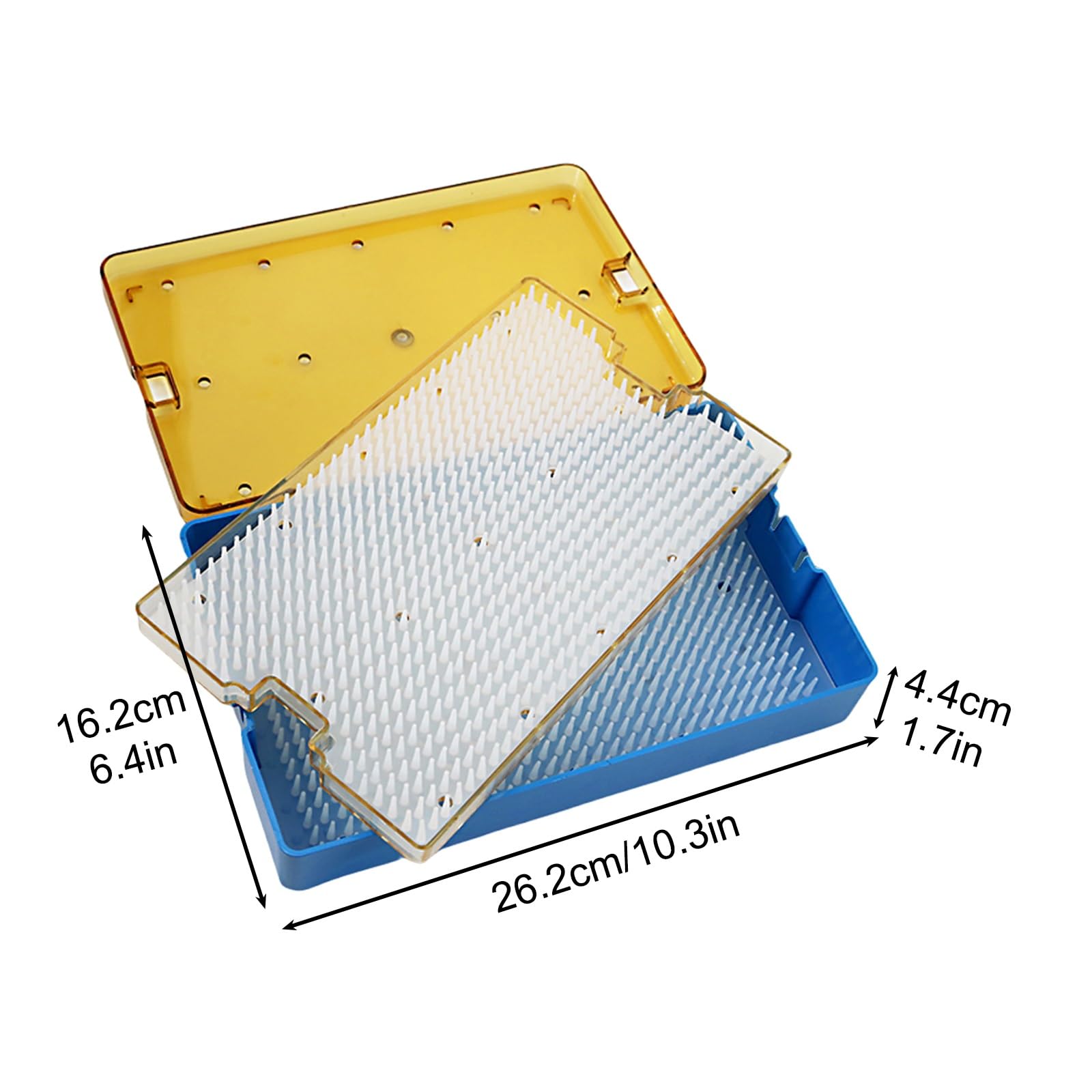 Cesta de esterilización de instrumentos quirúrgicos, caja de almacenamiento con almohadillas de silicona para oftalmología y odontología, diseño no dañino para hospitales y clínicas