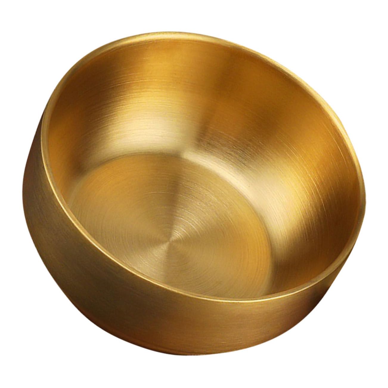 CONGARTENO Rice Bowls Rice Bowl Unbreakable Korean Noodle Bowl Noodles Storage Container Large Bowl Baking Bowl Cooking Bowl Food Containers Container for Food Tostada Stainless Steel Golden