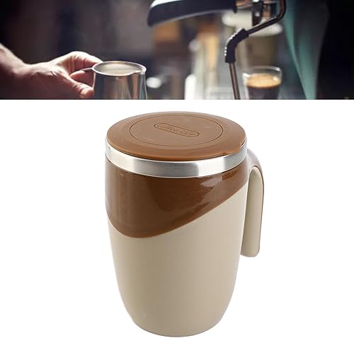 Miniatura 3 de Agatige Taza de café con agitación magnética automática, taza de café autoagitada, taza de mezcla eléctrica de acero inoxidable para leche, cacao y