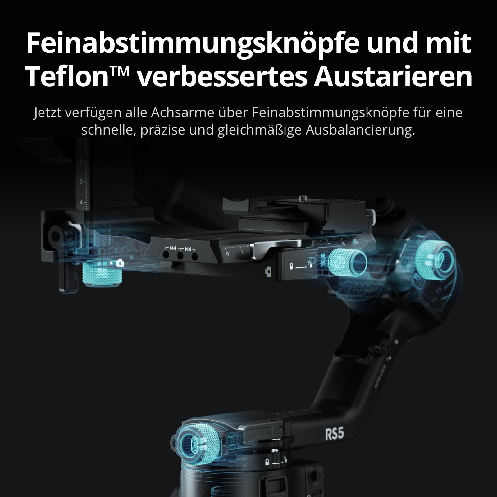 DJI RS 5 Combo Gimbal-Stabilisator für Kameras Canon Sony Panasonic Nikon Fujifilm Intelligentes Tracking