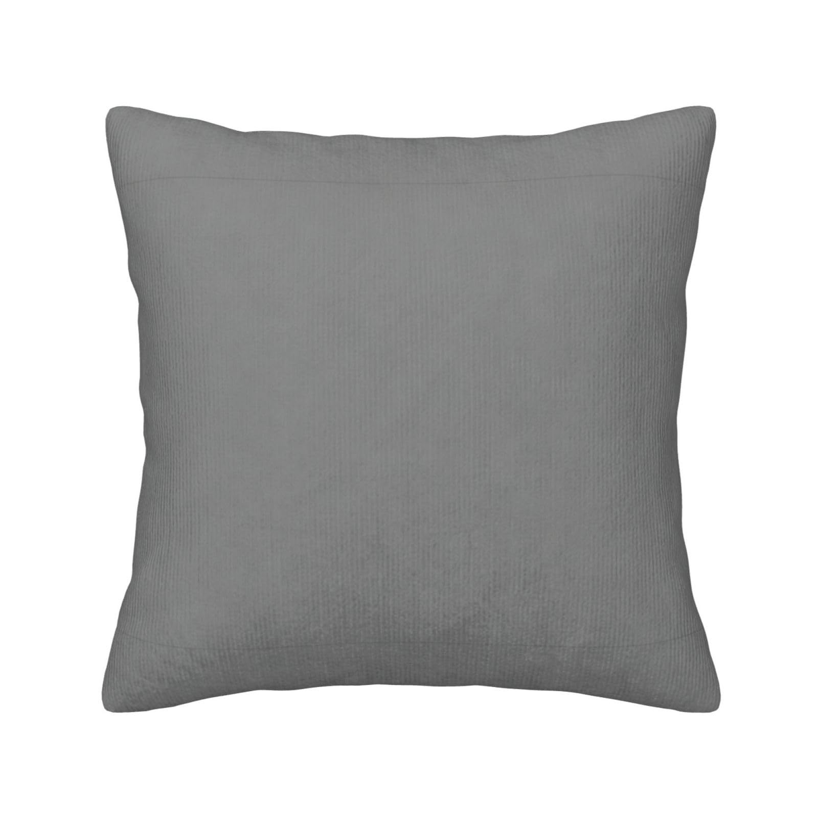 HGIUYDRD Grey Print Corduroy Throw Pillow with Invisible Zipper Closure for Living Room, Couch and Bed