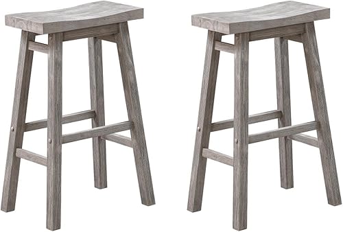 Sonoma - Taburetes de bar sin respaldo de 29 pulgadas, cepillo de alambre gris tormenta, juego de 2 disponible en Yaxa Colombia