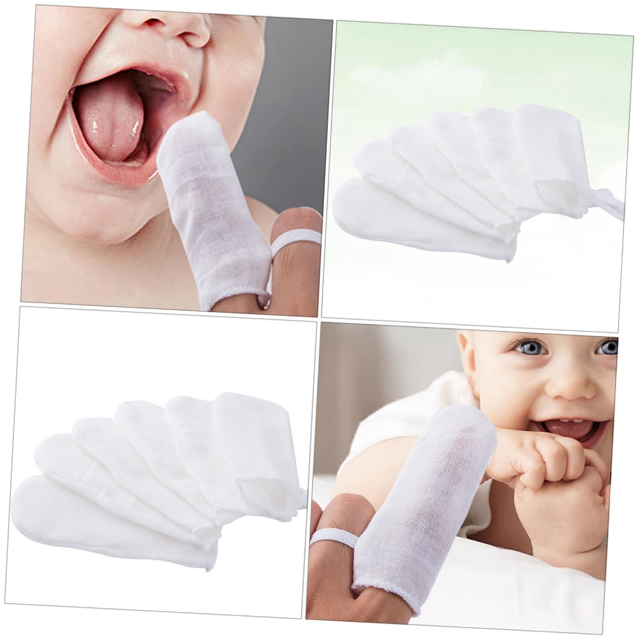 GLEAVI 3sets Spazzolini Finger Garza Per Ragazzo Ragazza Pulizia Orale Sicura e Comfortevole Per Placca e Tartaro Facile Da Usare Con Calda Perfetta Per Gengive Sensibili e Igiene