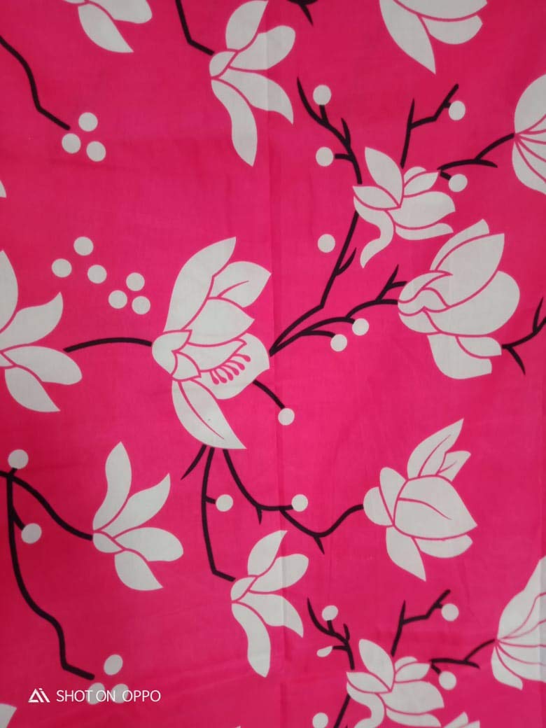 AAZEEM 100 TC Polycotton Standard Single bedsheet - Pink