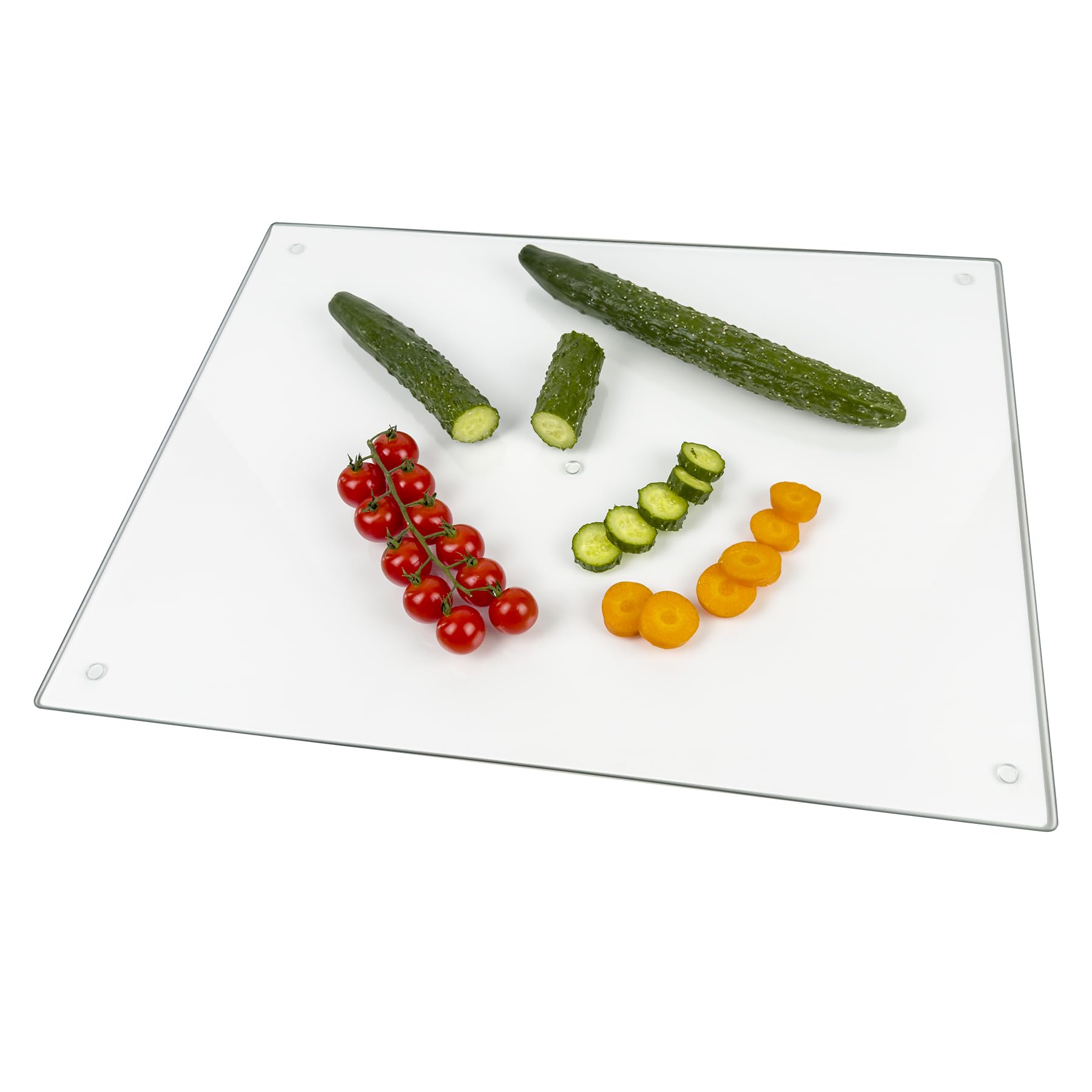 Tempered Glass Cutting Board for Kitchen, Clear Cutting Board for Countertop, Dishwasher Safe, Scratch Resistant, Heat Resistant, Shatter Resistant (