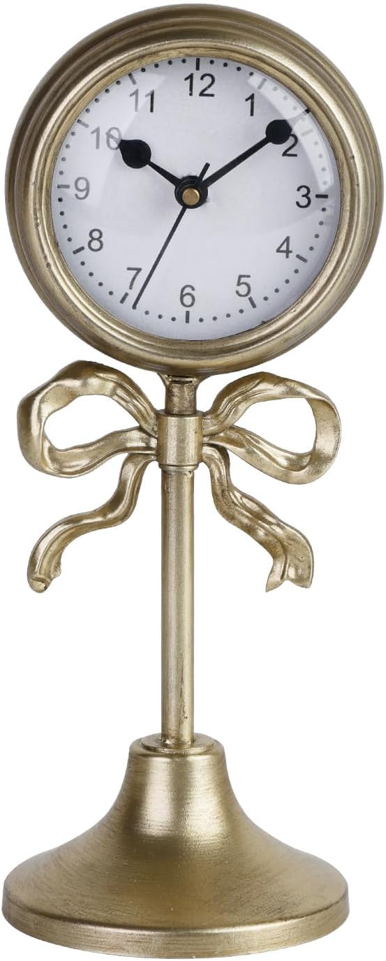NIKKY HOME Gold Table Clock with...