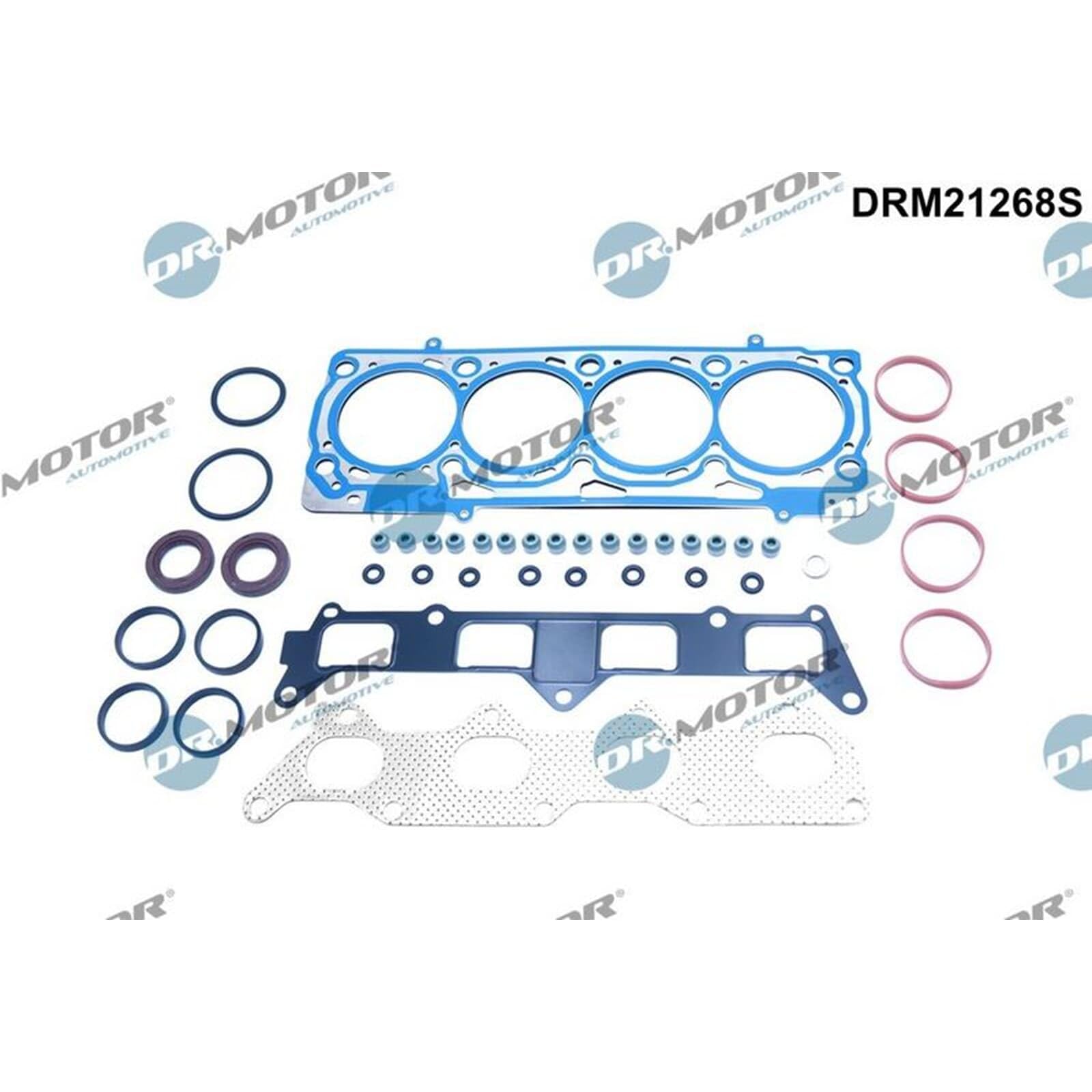 DR.MOTOR AUTOMOTIVE DRM21268S Kit guarnizioni Testata con paraolio-albero a camme con guarnizione testata con guarnizione tenuta stelo valvola senza guarnizione cappa testa del cilindro con