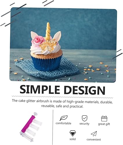 Miniatura 3 de Abaodam 2 juegos de plumero de pastel aerógrafo herramientas de decoración reposteria manual spray pastel decoración suministros para hornear