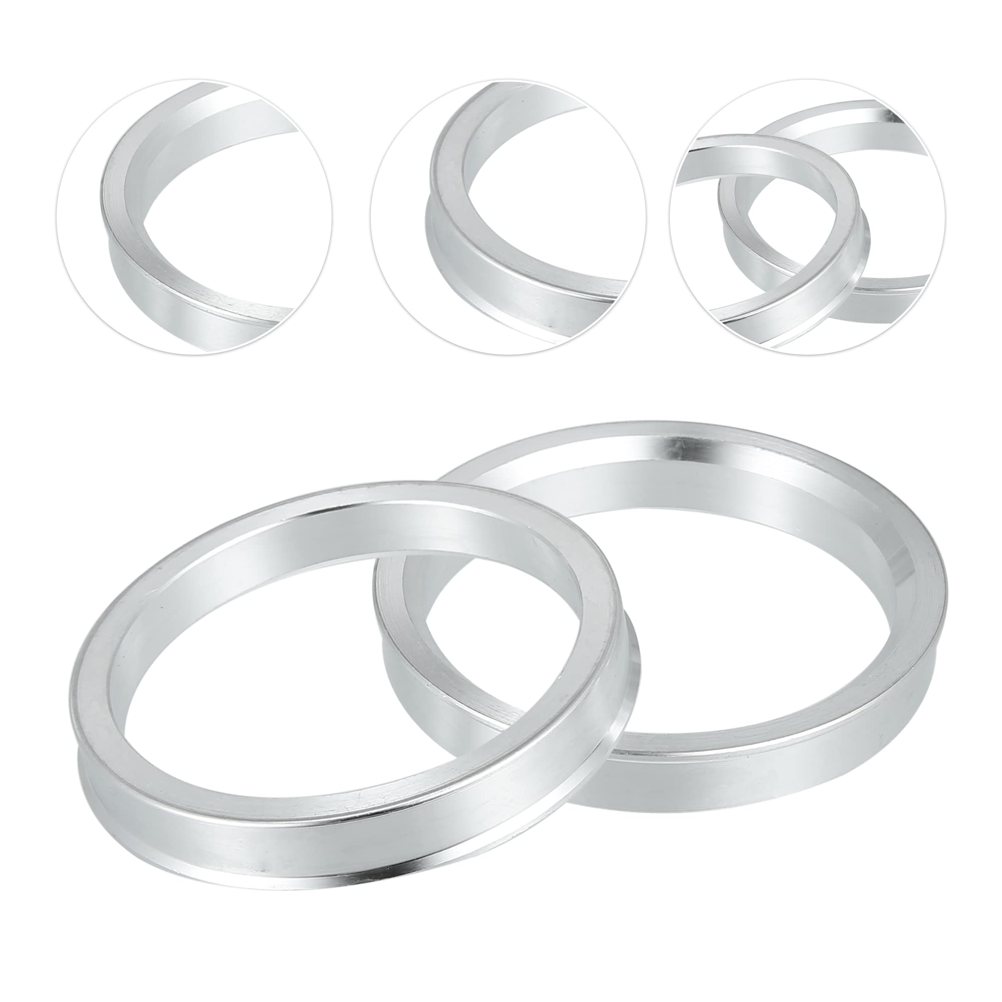 X AUTOHAUX Anillos Centrados De Eje Universales 4uds Aleación De Aluminio | Aleación De Aluminio, 67.1mm A 57.1mm, Grosor 10mm, Universal, Mecanizado Con Precisión, Elimina Vibraciones