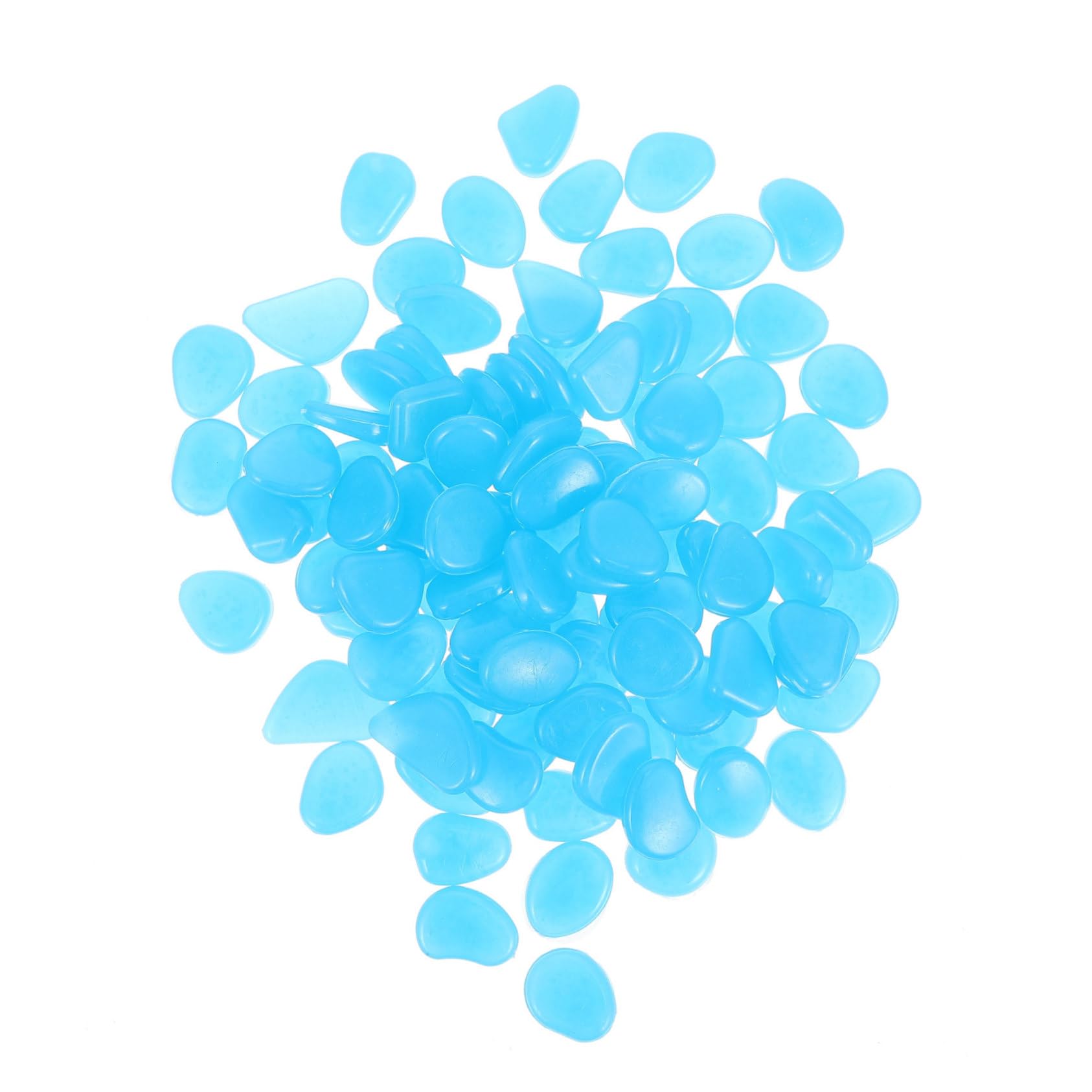 CIYODO 300Pcs Luminous Garden Pebbles Glowing Stones for Aquarium Decoration Decorative Fish Tank Gravel Non Deforming Durable Rocks for Pathways and Potted