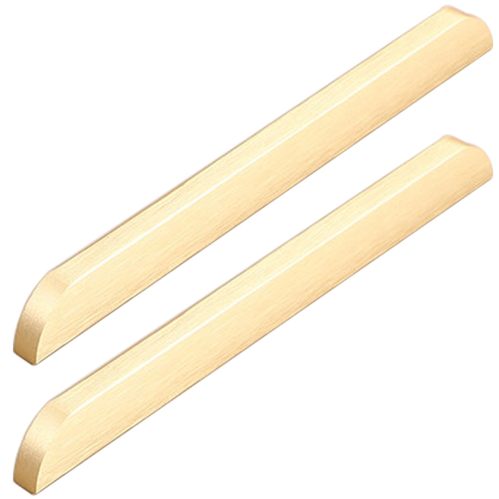 Xiaodanhua Brushed Gold 2 Pcs Cupboard Handles Aluminum Alloy Drawer Pulls Furniture Pull Handles Solid Wardrobe Door Handles For Kitchen Bathroom Dressing Table (Hole Distance 96Mm)