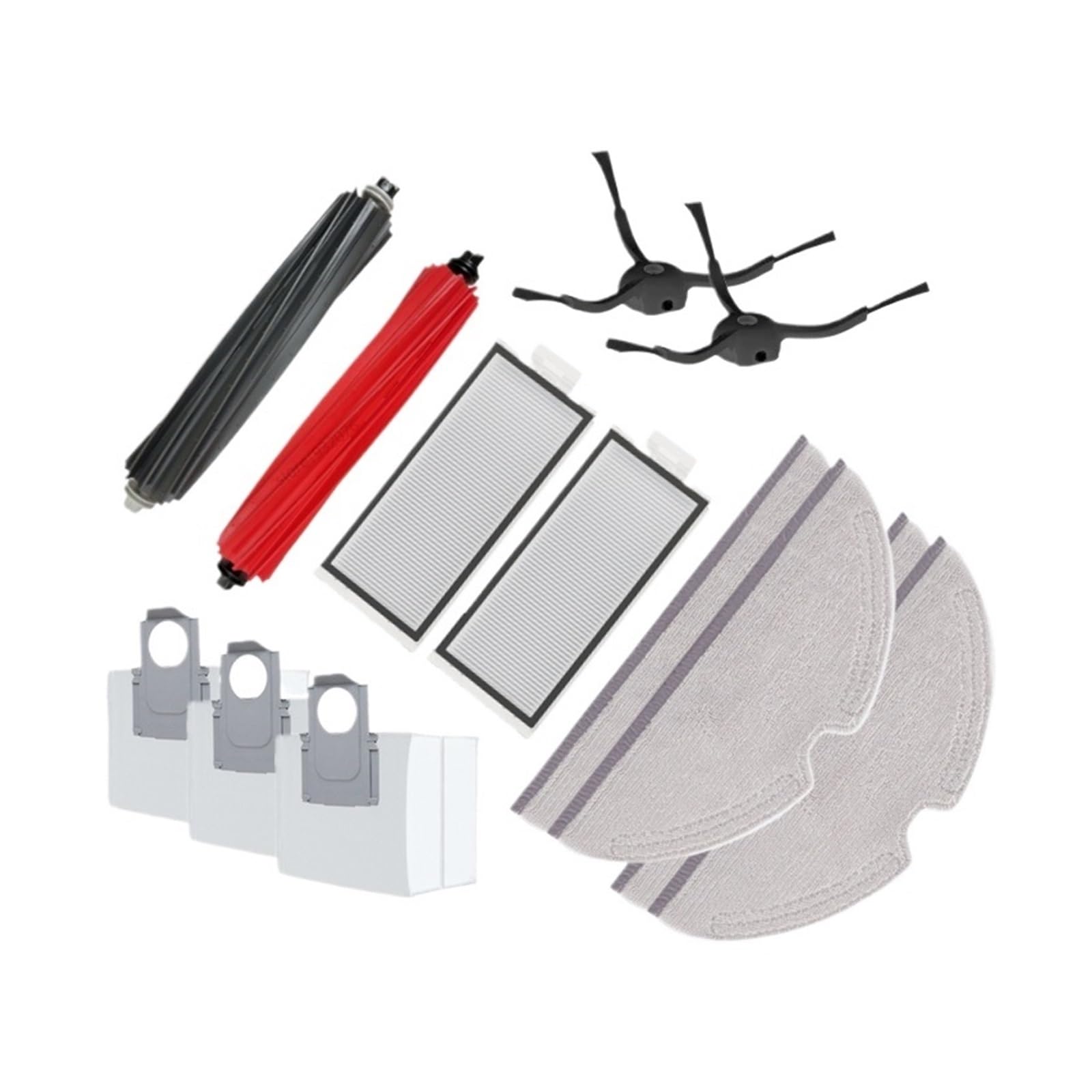 Główna szczotka boczna odkurzacza, pasująca do Roborock, Q5 Pro Ultra akcesorium do zmywalnego filtra Mop worek na kurz części robota szczotki próżniowe i filtr(S8 Pack 3)